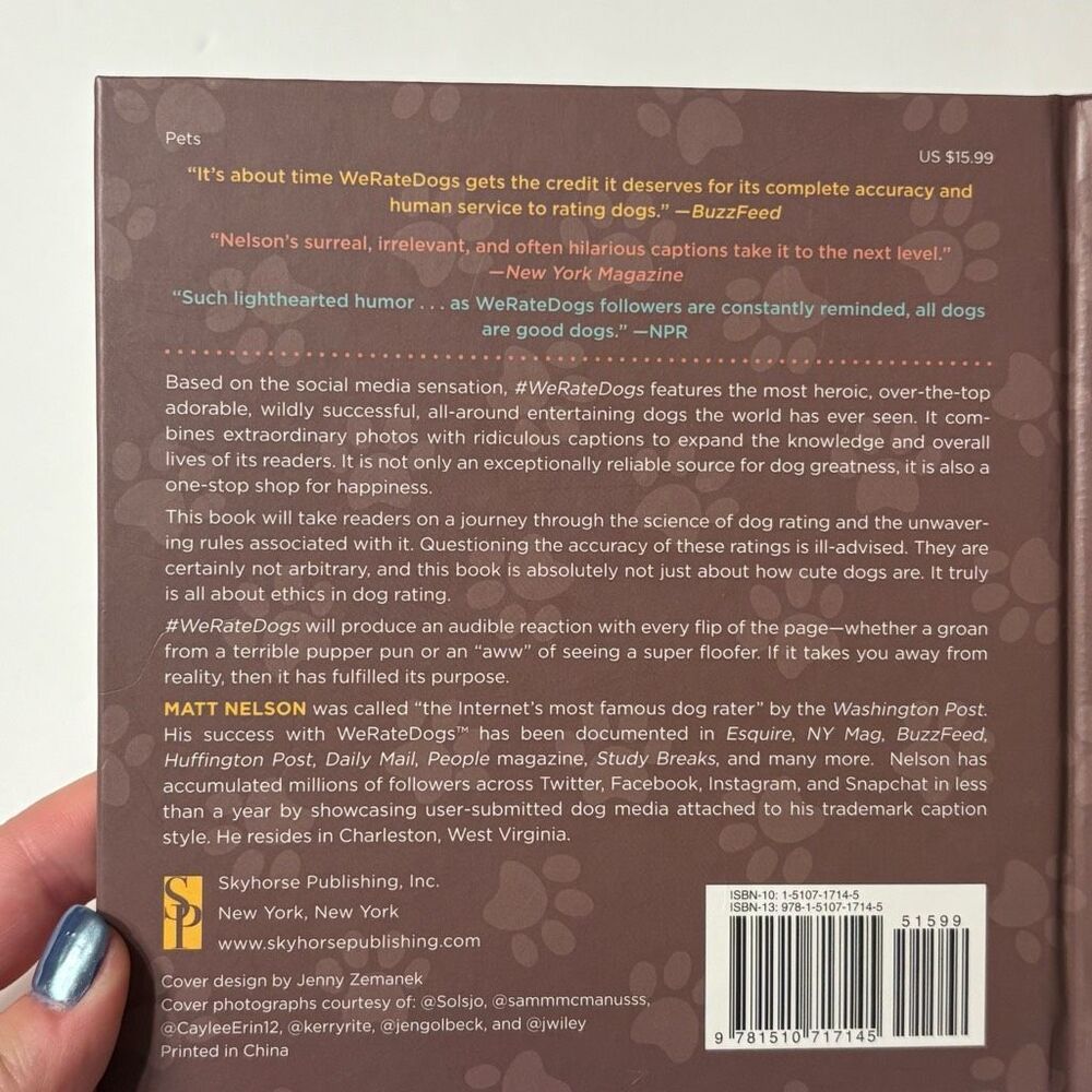 We Rate Dogs: The Most Adorable and Hilarious Pups by Matt Nelson Hardcover - Picture 3 of 5